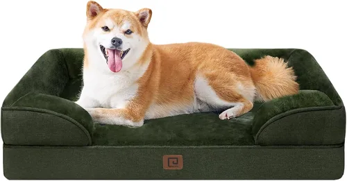 Vista 105 de EHEYCIGA – Cama ortopédica impermeable para perros pequeños, de espuma viscoelástica tipo caja de huevos, con bordes elevados y base antideslizante