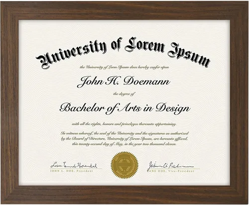 Vista 15 de Americanflat - Marco de diploma de 8.5 x 11 pulgadas con vidrio resistente a las roturas - Marcos de documentos con madera de ingeniería - Colección