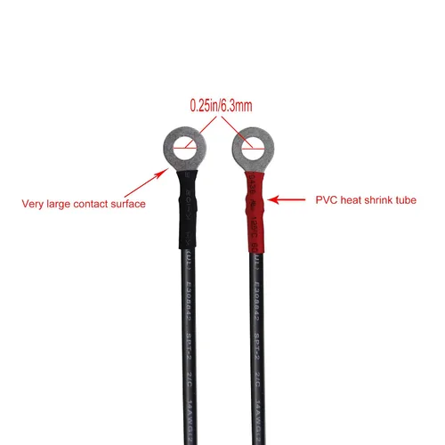 Vista 2 de Terminal de anillo de 12FT 14AWG a arnés SAE Conexión/desconexión rápida, fusible de 20 A
