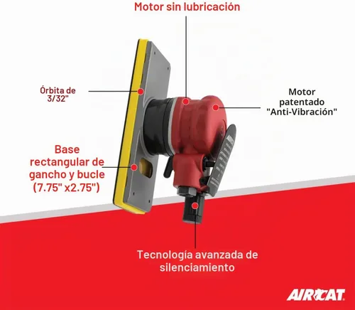 Vista 2 de AIRCAT 6700-JBS-332 Lijadora Orbit Jitterbug de 3/32", 10,000 RPM