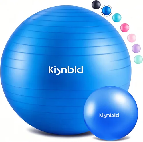 Vista 12 de kisnbld Pelota de ejercicio, pelota de yoga extra gruesa para entrenamiento y estabilidad durante el embarazo, 4 tamaños, pelota de equilibrio