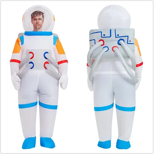 Vista 3 de bDDeDD Disfraz inflable de payaso con luz LED para fiesta de Navidad