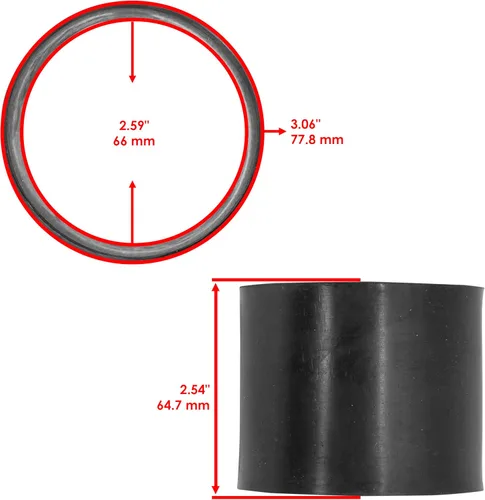 Vista 2 de Caltric 2 adaptadores de goma flexibles de entrada de aire compatible con Can-Am Outlander 400 / Max 400 2003-2008