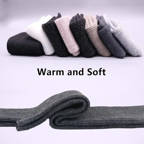 Vista 5 de Facecozy Calentadores de brazos para mujer, mezcla de lana de cachemira, guantes largos sin dedos para mujer, guantes para clima frío con agujero