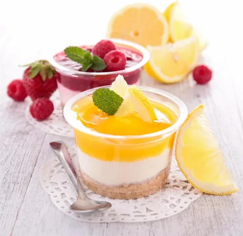 Vista 5 de TOFLEN Paquete de 50 Vasos de Postre de Plástico de 8 oz con Tapas de Cúpula, Vasos Desechables Transparentes para Yogur Parfait con Tapas, Vasos
