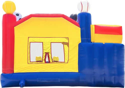 Vista 4 de Casa de despedida inflable de alta calidad y grado comercial 100 %, inflable solo para deportes PVC