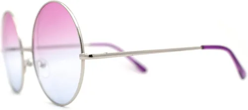 Vista 16 de Hippie Groovy Gradient Oversize Anteojos de sol redondos Lennon grandes