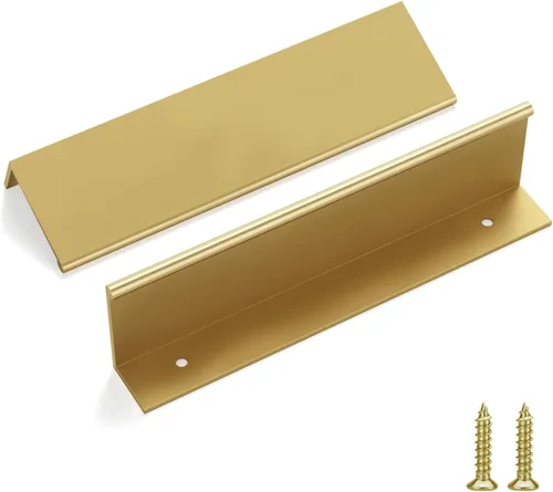 Vista 26 de Goldenwarm - Paquete de 10 tiradores negros de 2-1/2 pulgadas con borde de dedo, tiradores para cajones de cocina, color negro mate, manijas