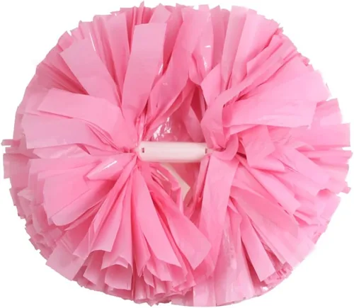 Vista 23 de Hooshing - Paquete de 2 pompones de animadora con mango tipo bastón, pompones para espíritu de equipo, deportes, bailes, animación, para niños Negro