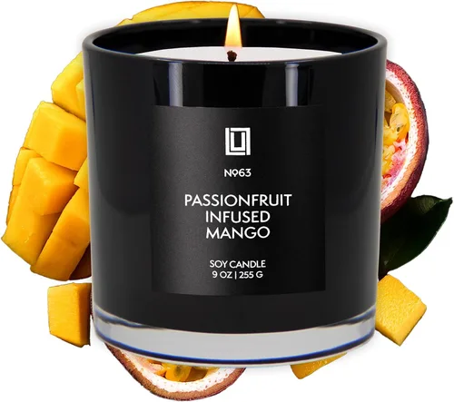Vista 64 de Lulu Candles After Dark - Teca Caoba Vela Perfumada de Soja de Lujo en Frasco Vertida a Mano en los EE.UU. Altamente Perfumada y Duradera