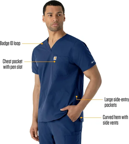 Vista 2 de Carhartt Scrubs C16113 Force Modern Fit V-Neck Top