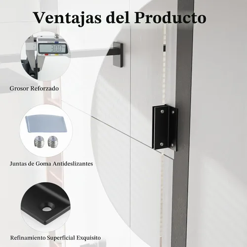 Vista 5 de Alise Soportes de estante de vidrio negro, abrazaderas de vidrio ajustables para ducha, soporte de abrazadera resistente, soportes de acero