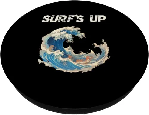Vista 2 de Surfea olas bombeando tablas de bodysurf tabla larga PopSockets Standard PopGrip