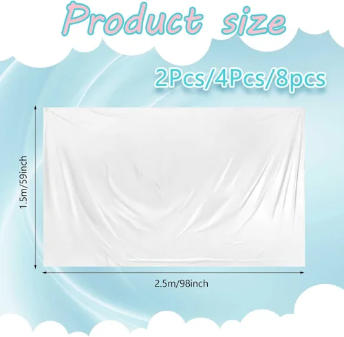 Vista 2 de Gueevin 8 bolsas grandes para globos para transporte, reutilizables, transparentes, para árboles de Navidad, sofás, almacenamiento de equipaje