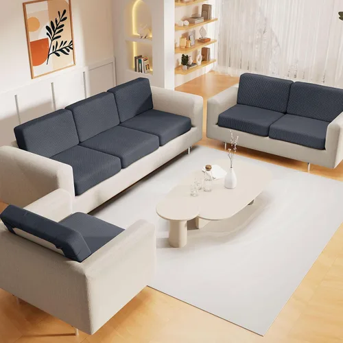 Vista 68 de hyha Fundas impermeables para sofá seccional, fundas de cojín Beige