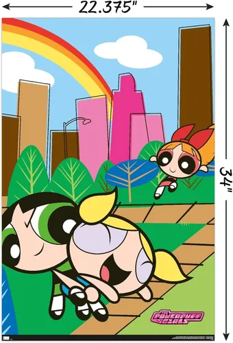 Vista 3 de The Powerpuff Girls - Póster de pared de Group Park, 34 pulgadas de largo x 22.4 pulgadas de ancho, versión sin marco