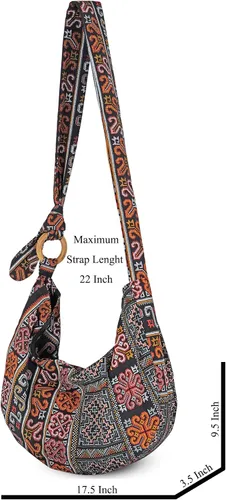 Vista 3 de Your Cozy Bolso cruzado para mujer, bolso hippie, bolso hobo para mujer, bolso bandolera hippie, bolso hippie