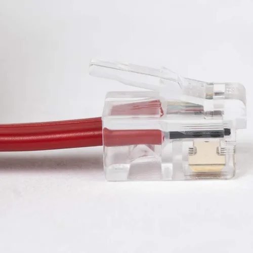 Vista 4 de Cablesys GCHA444012-FCR / Cable de teléfono rojo de 12 pies