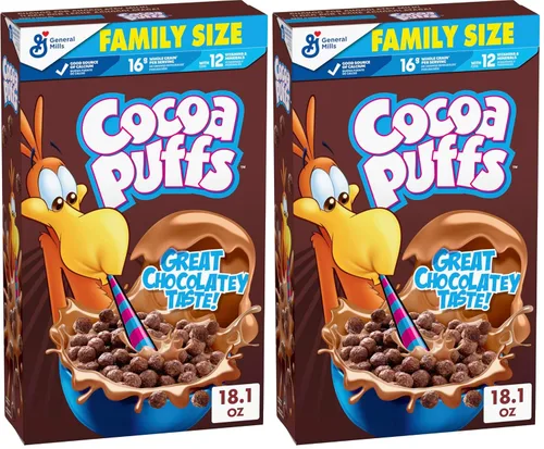 Vista 13 de Cocoa Puffs, cereales para el desayuno con sabor a chocolate, fabricados con grano entero, 10.4 oz