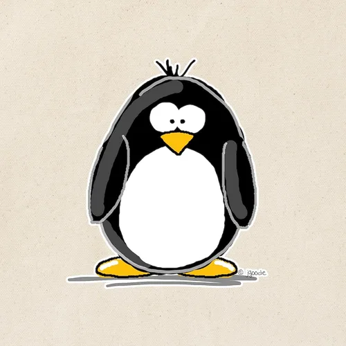 Vista 3 de CafePress Bolso tote de lona de pingüino, Caqui