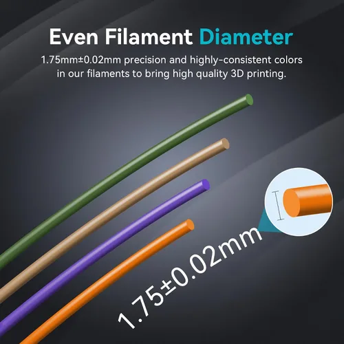 Vista 7 de SUNLU - Filamento PLA Plus para impresora 3D, 1.75 mm, bobina de 1 kg (2.2 lb), enrollado de forma ordenada, precisión dimensional ±0.02 mm