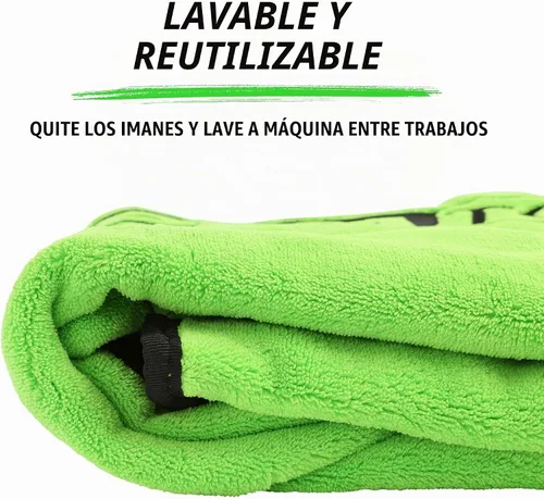Vista 6 de OEMTOOLS 24899 Funda de guardabarros de forro polar suave, alfombrilla de trabajo verde, protector de guardabarros automotriz, cubierta acolchada