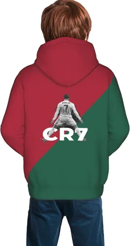 Vista 2 de Ronaldo #7 - Sudadera con capucha para adolescentes con bolsillo