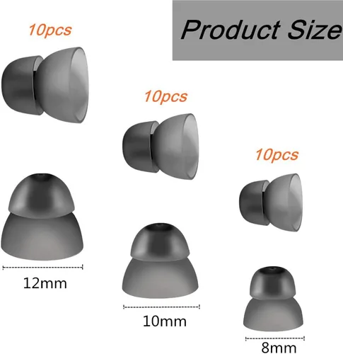 Vista 3 de 30 unidades de audífono de silicona para audífonos, cúpulas auditivas, cúpulas de potencia para resonar, estilo de ajuste seguro, RIC RITE