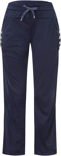 Vista 5 de Pantalones deportivos holgados para mujer, talla grande, bolsillos de pierna ancha, pantalones cargo deportivos de yoga, pantalones de trabajo