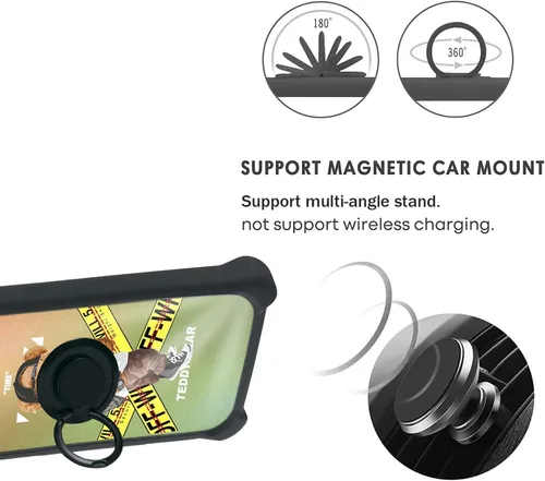 Vista 4 de Aroepurt Funda para Huawei Nova 10 Se compatible con Huawei Nova 10 Se [con protector de pantalla de vidrio templado] [PC + TPU 2 en 1]