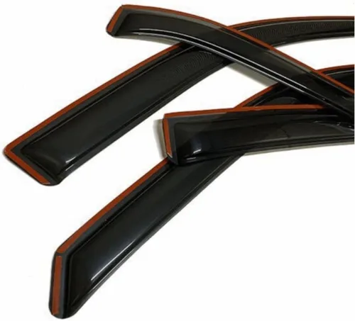 Vista 6 de Window Visor 4pcs Sun Rain Vent Wind Deflector Guard Left Driver Side in Channel Mount Style Acrylic Dark Smoke for Chevy for Equinox 2010-2017