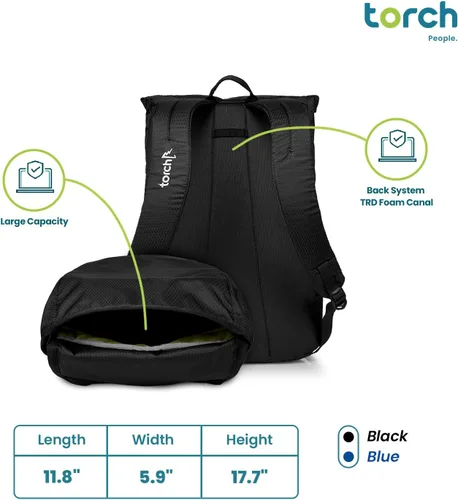 Vista 3 de torch Mochila Sinpo, Negro azabache, Mochila casual