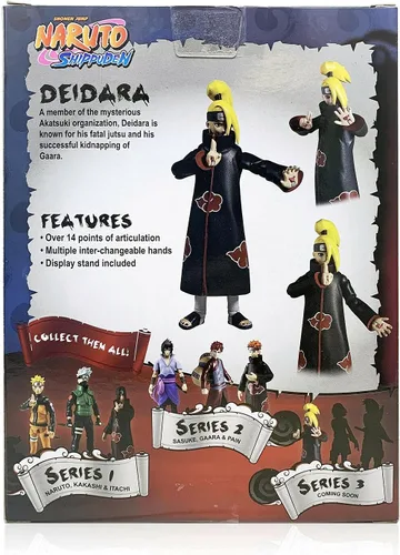 Vista 2 de Toynami Naruto Shippuden Deidara - Figura de acción de 4 pulgadas, serie 3, coleccionable con múltiples puntos de articulación