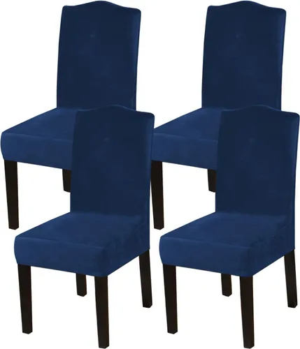Vista 55 de Turquoize - Juego de 2 fundas elásticas para sillas de comedor, fundas lavables removibles para sillas de comedor, fundas de asiento para sillas