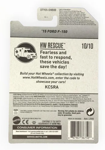Vista 2 de Hot Wheels Ford F 150 '15, Rescue 10/10