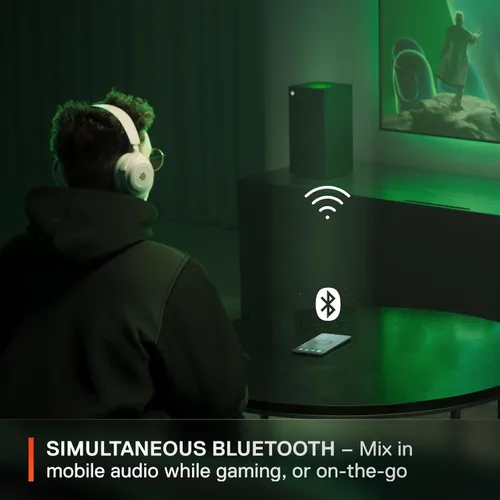 Vista 3 de SteelSeries Arctis Nova 7X Set de audífonos inalámbricos para Xbox, multiplataforma para juegos y móviles - Conexión inalámbrica simultánea de 2,4