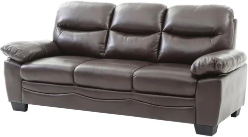 Vista 3 de Glory Furniture Sofá Marta de piel sintética en marrón oscuro