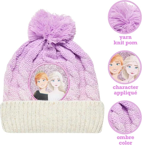 Vista 2 de Disney Conjunto de gorro y guantes Frozen Elsa and Anna para niñas pequeñas (edad 2-7)