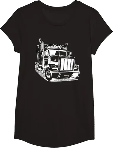 Vista 3 de Diesel Big Rig 18 Wheeler - Camiseta de camionero para camionero, Negro, S