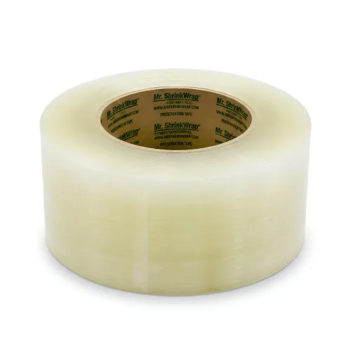 Vista 11 de Mr. Shrinkwrap Cinta de película retráctil de 2 pulgadas, impermeable, adhesiva, adaptable, ideal para reforzar costuras, parches y puertas de Azul
