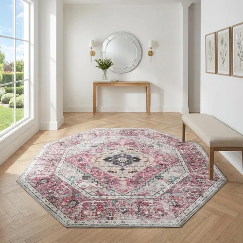 Vista 27 de Unique Loom Yara Collection - Alfombra de área Yash (2' x 3' Rectángulo, Lino Carbón/Beige)
