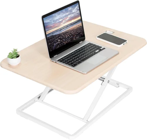 Vista 15 de VIVO Desk-V001J - Elevador de escritorio de pie ajustable en altura superior, ultra delgado, convertidor de escritorio compacto para monitor o Negro