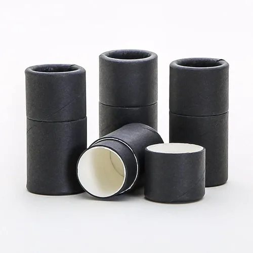 Vista 2 de 1/4 OZ Black Kraft Paper Balm/Salve/Cosmético/Loción Tubos (25)