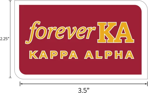 Vista 2 de Hojas de calcomanías Fraternity Kappa Alpha – Calcomanías de vinilo diseñadas a medida de la marca Fraternity con diseños oficiales, adhesivo