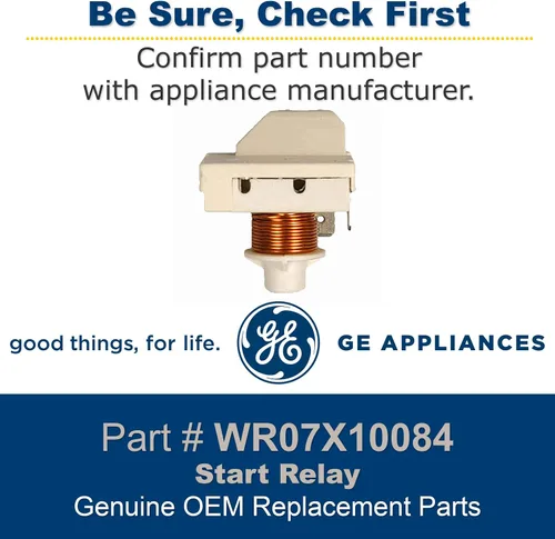 Vista 2 de GE WR07X10084 Relé de arranque del compresor OEM genuino para refrigeradores GE