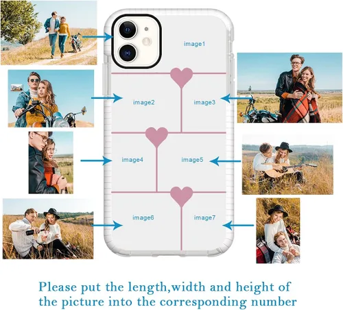 Vista 33 de Funda de teléfono personalizada para iPhone 11, diseño personalizado de fotos de collage de múltiples imágenes, resistente a los golpes, resistente