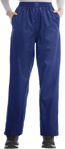 Vista 15 de iCreek Pantalones de lluvia para mujer, impermeables, transpirables Verde militar