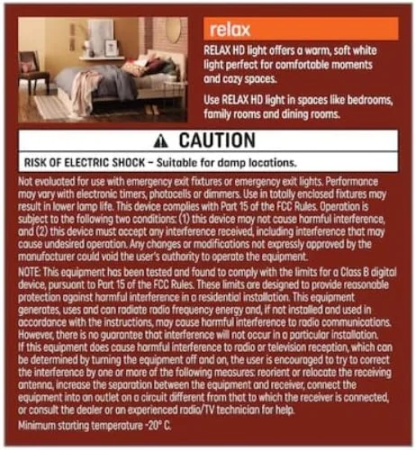 Vista 2 de GE Relax - Paquete de 6 bombillas LED R20 equivalentes a 45 W, color blanco suave, regulable, color blanco
