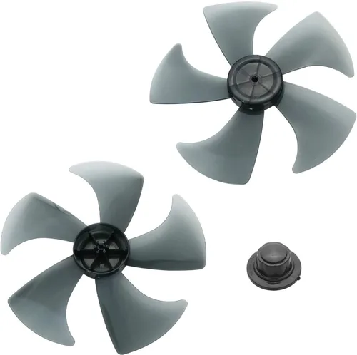 Vista 12 de Hoja de ventilador silenciosa de plástico universal con cubierta de tuerca de repuesto para ventilador de pie ventilador de mesa gris #3 10 pulgadas