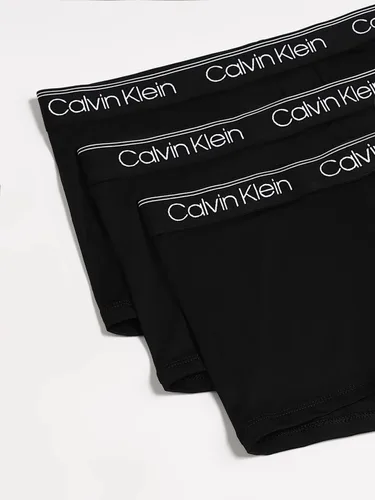 Vista 7 de Calvin Klein Ropa interior de microfibra elástica para hombre, paquete de 3 troncos 3 Negro